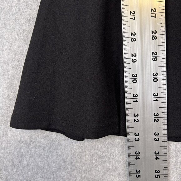 Zara Mini Dress Women's Large Black Flared Ruffle Stretch Keyhole Back Modern - Picture 3 of 10